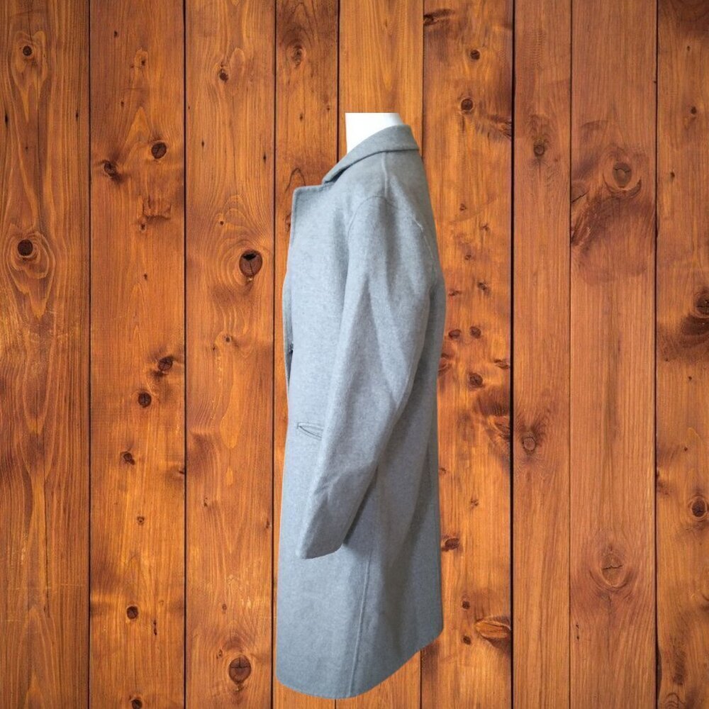 Topshop Women's Size 8 Gray 3 Button Front Wool Blend Neutral Coat READ - Picture 5 of 6